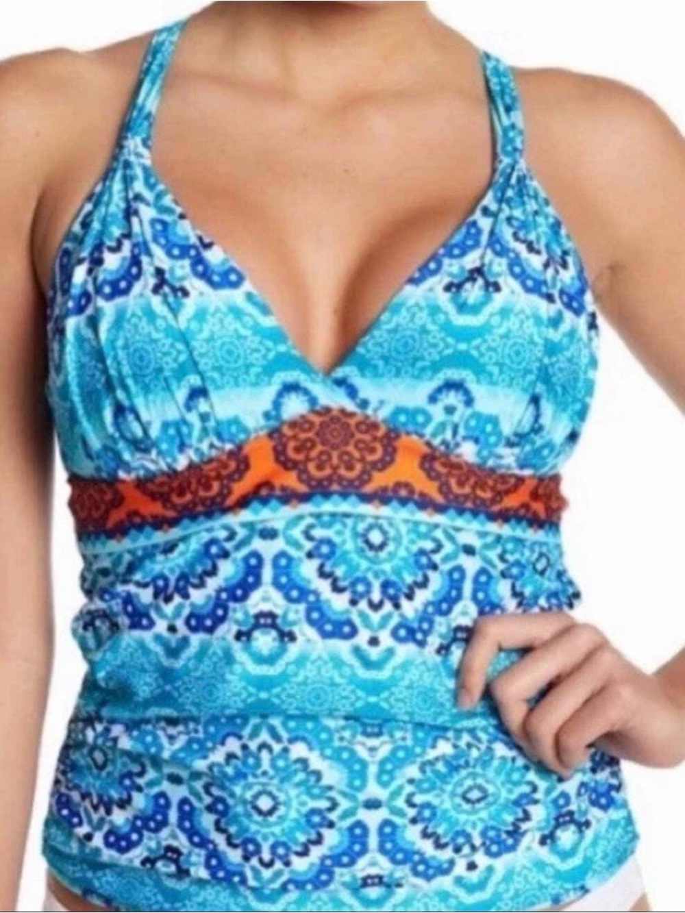La Blanca In The Mix Mediterranean Tile Print Tankini